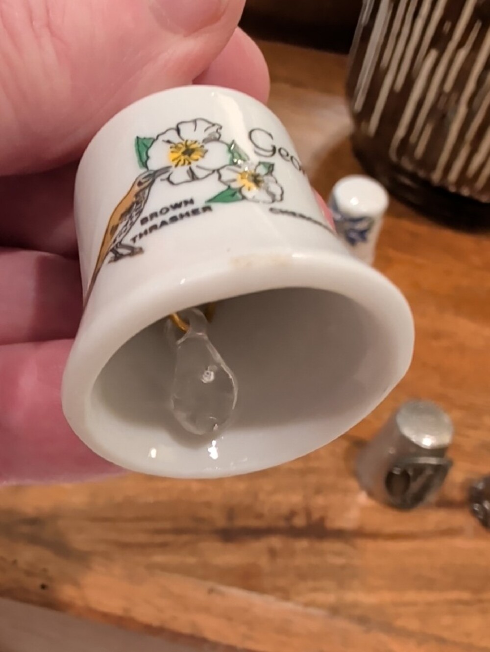 Assorted Collectible Thimble Set - Ceramic & Metal - Picture 9 of 14
